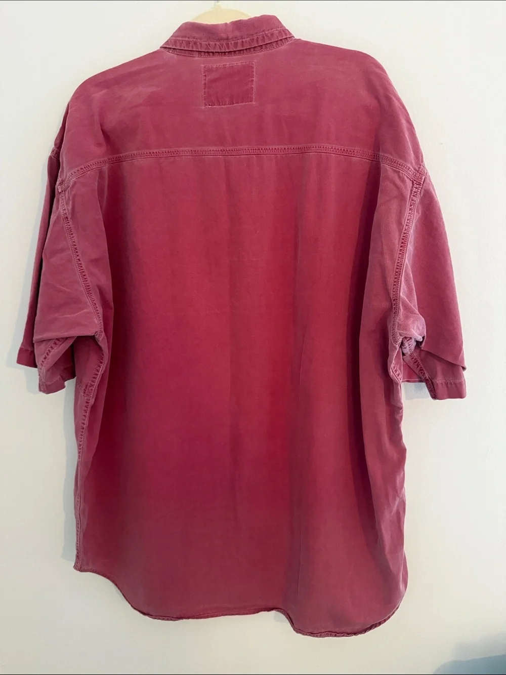 Levi's Vintage 90s Men's Short-Sleeve Button-Up Shirt - Faded Red 100% Cotton